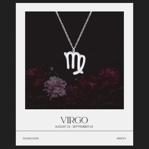 Virgo Zodiac 925 Sterling Silver Tiny Necklace